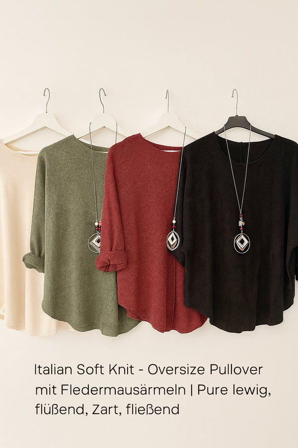 🍂 Italian Cozy Chic – Pullover mit Kette